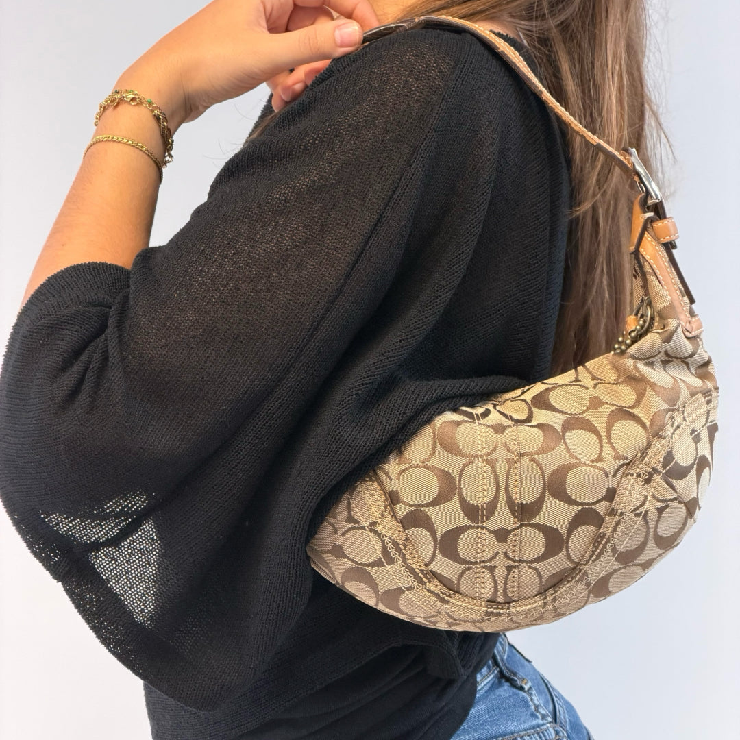Coach Schultertasche Hobo Half Moon Signature