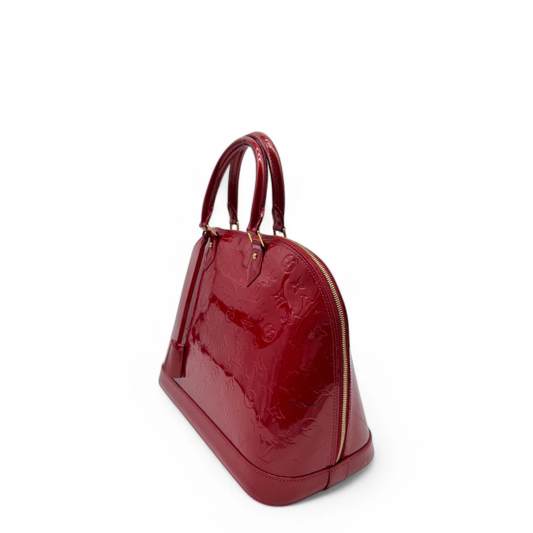 Louis Vuitton handbag Alma GM Vernis red