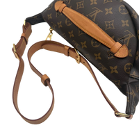 Louis Vuitton Bauchtasche / Gürteltasche Bumbag monogram braun – Schulterriemen im Detail