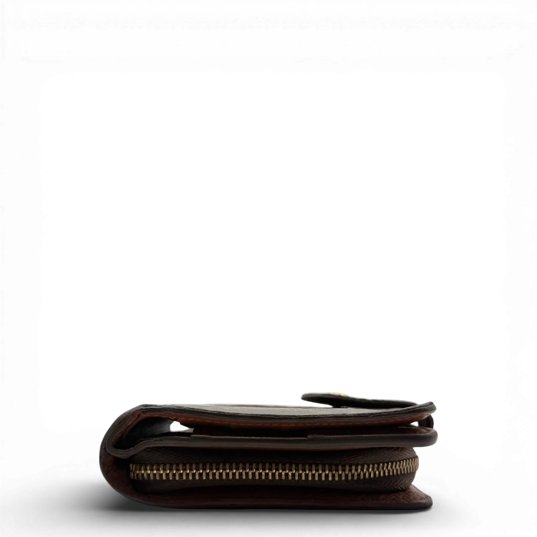 Portefeuille compact zippé