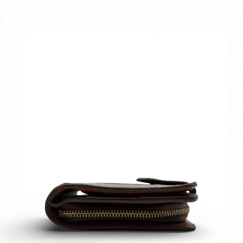 Portefeuille compact zippé