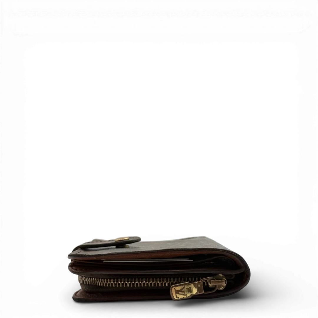 Portefeuille compact zippé