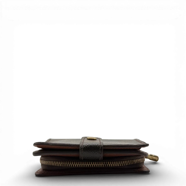 Portefeuille compact zippé