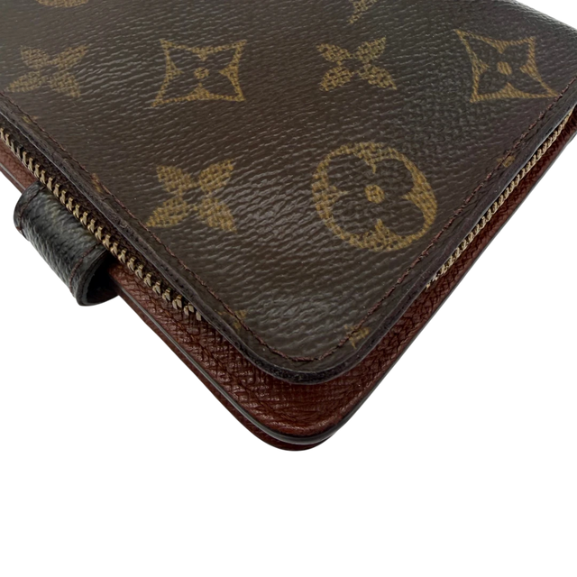 Portefeuille compact zippé