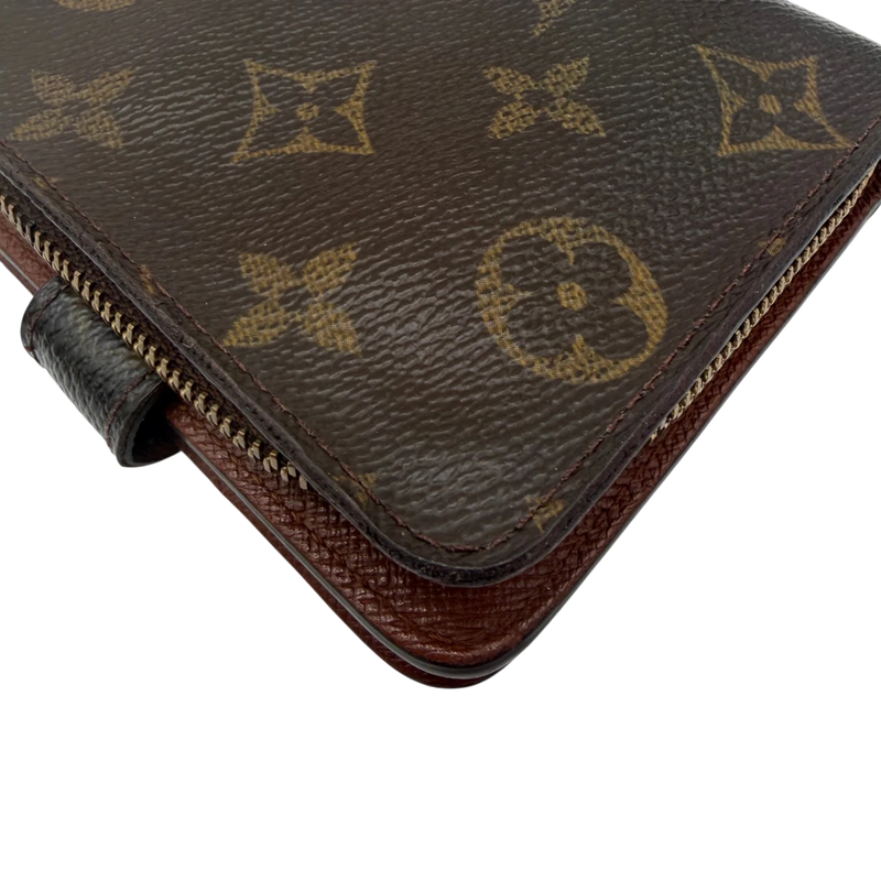 Portefeuille compact zippé