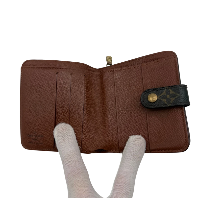 Portefeuille compact zippé