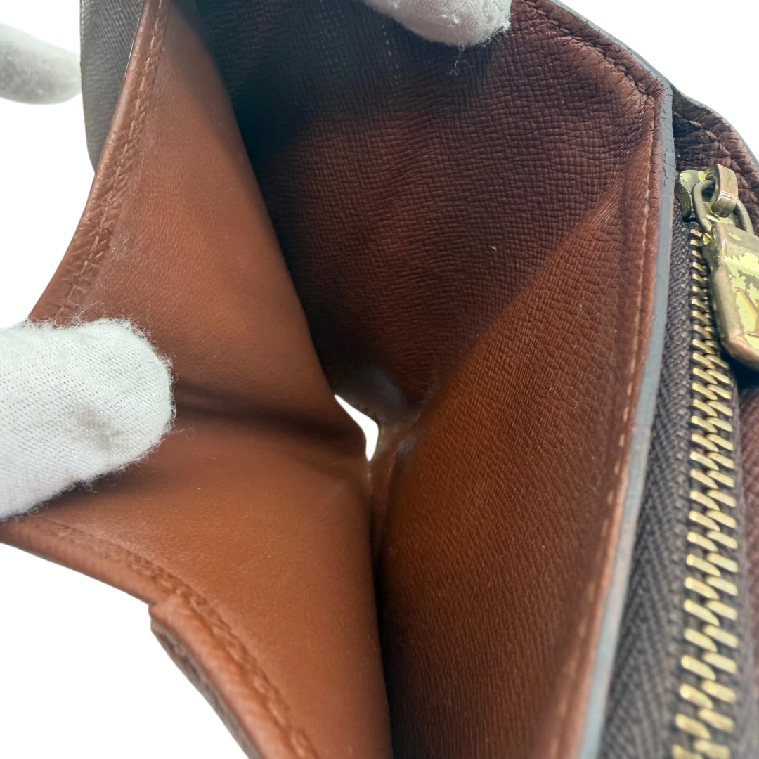 Portefeuille compact zippé