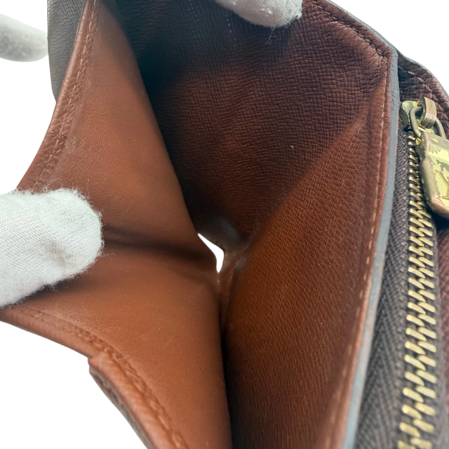 Portefeuille compact zippé