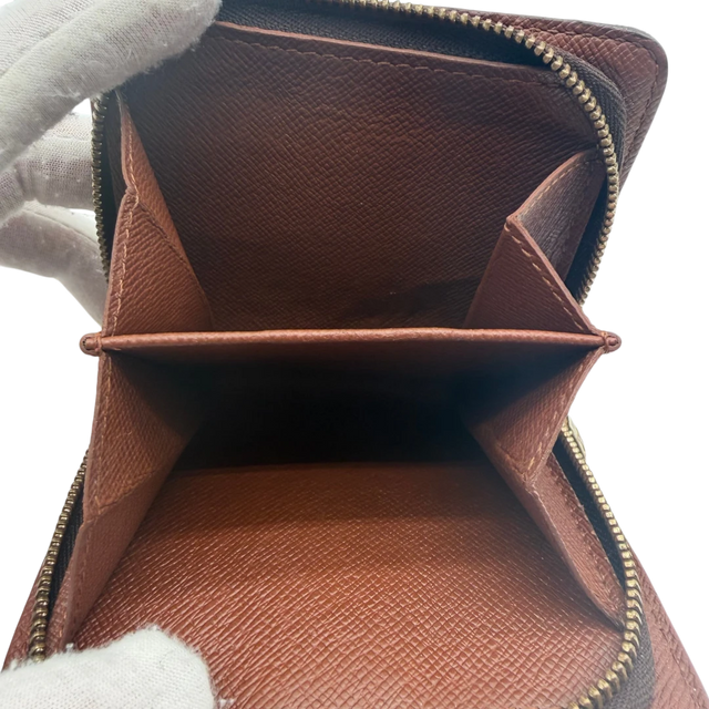 Portefeuille compact zippé