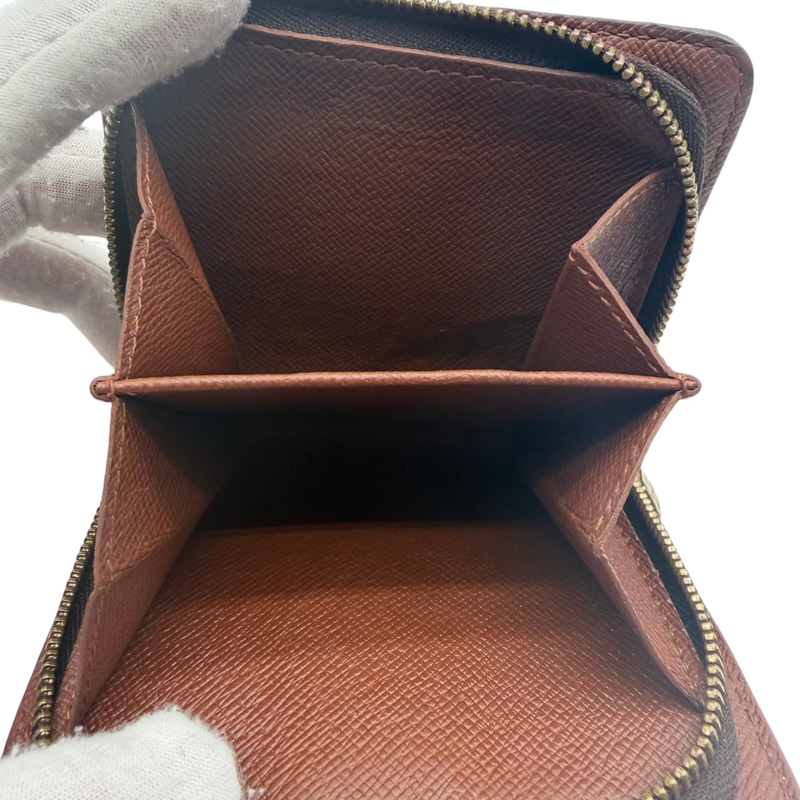 Portefeuille compact zippé