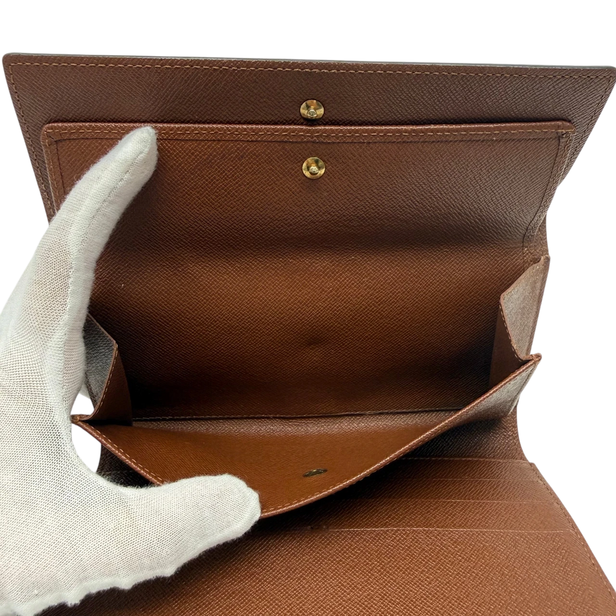 Louis Vuitton Geldbeutel International monogram braun – Innenansicht