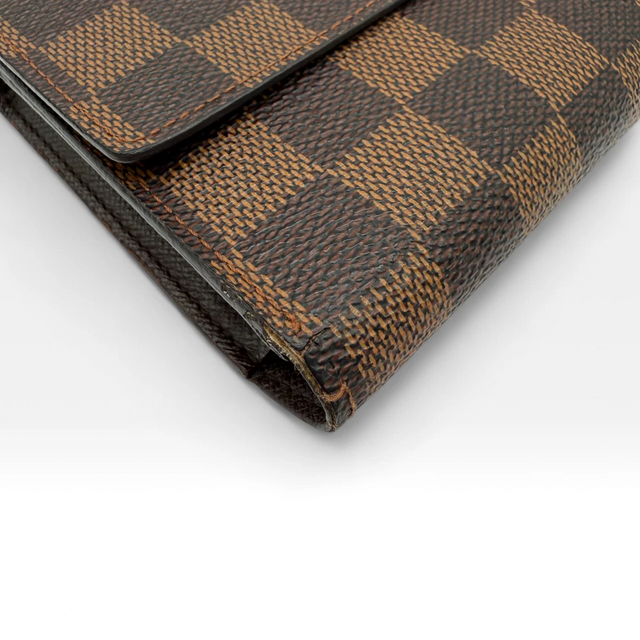 Louis Vuitton Geldbeutel Porte-Tresor International Damier Ebene braun