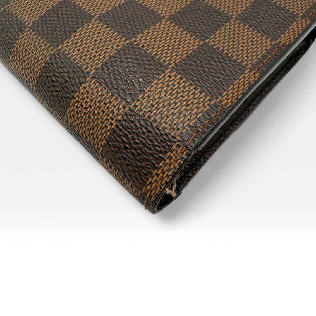 Louis Vuitton Geldbeutel Porte-Tresor International Damier Ebene braun