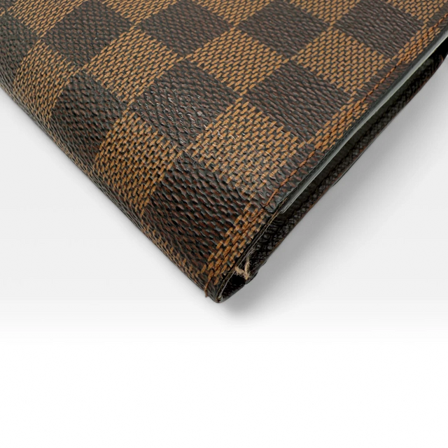 Louis Vuitton Geldbeutel Porte-Tresor International Damier Ebene braun