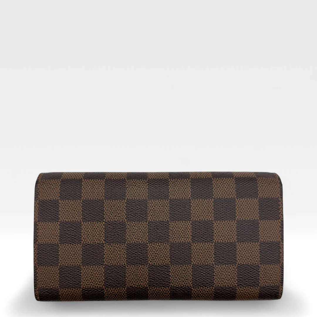 Louis Vuitton Geldbeutel Sarah Bifold länglich Damier Ebene braun