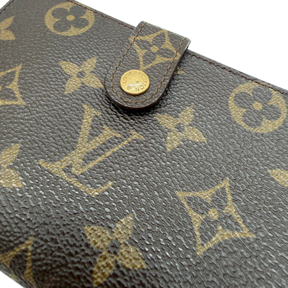 Louis Vuitton Geldbeutel Viennois monogram braun – Beschläge im Detail