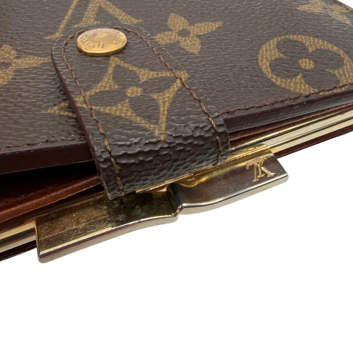 Louis Vuitton Geldbeutel Viennois monogram braun – Beschläge im Detail
