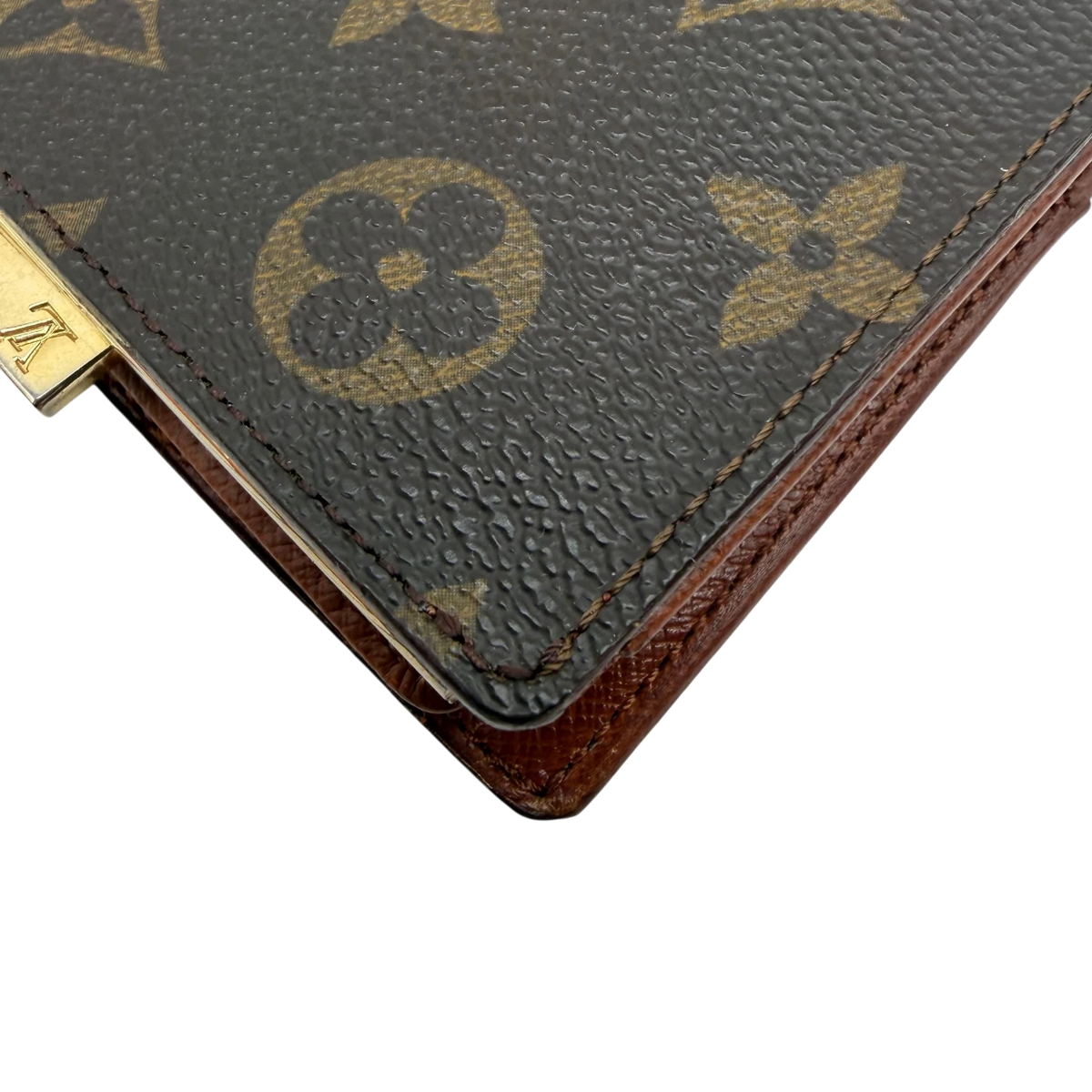 Louis Vuitton Geldbeutel Viennois monogram braun – Ecken im Detail