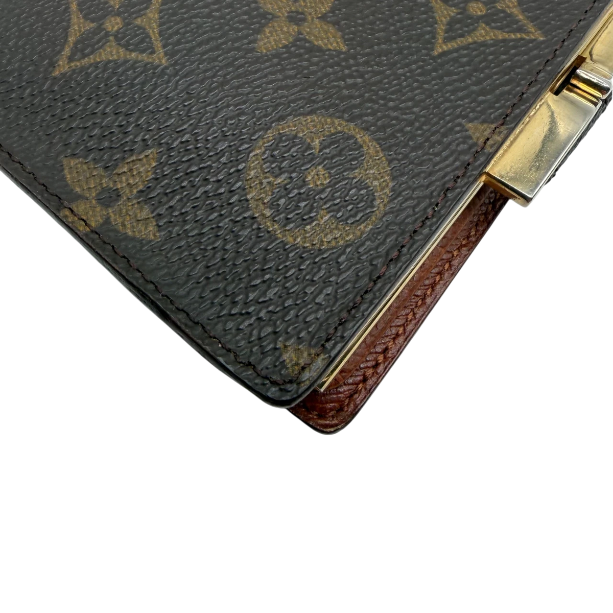 Louis Vuitton Geldbeutel Viennois monogram braun – Ecken im Detail