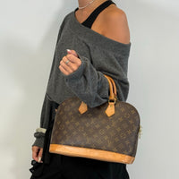 Louis Vuitton Handtasche Alma monogram braun