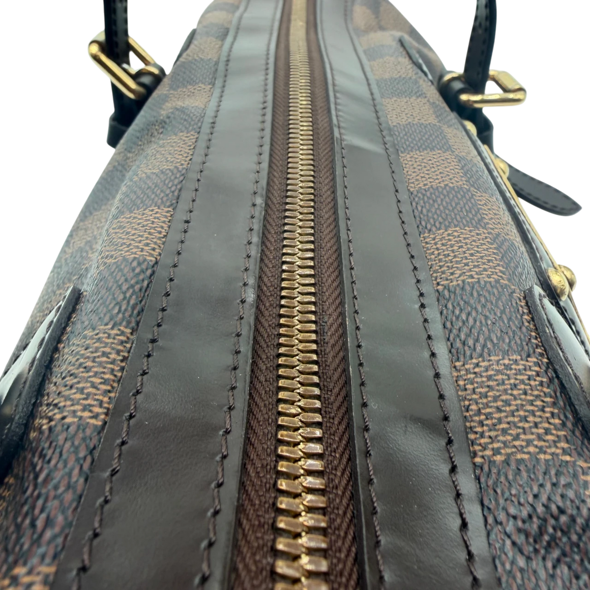 Louis Vuitton Handtasche Berkeley Damier Ebene braun – Beschläge im Detail