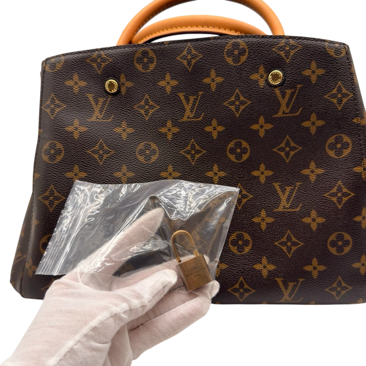 Louis Vuitton Handtasche Montaigne MM mit Schultergurt monogram braun