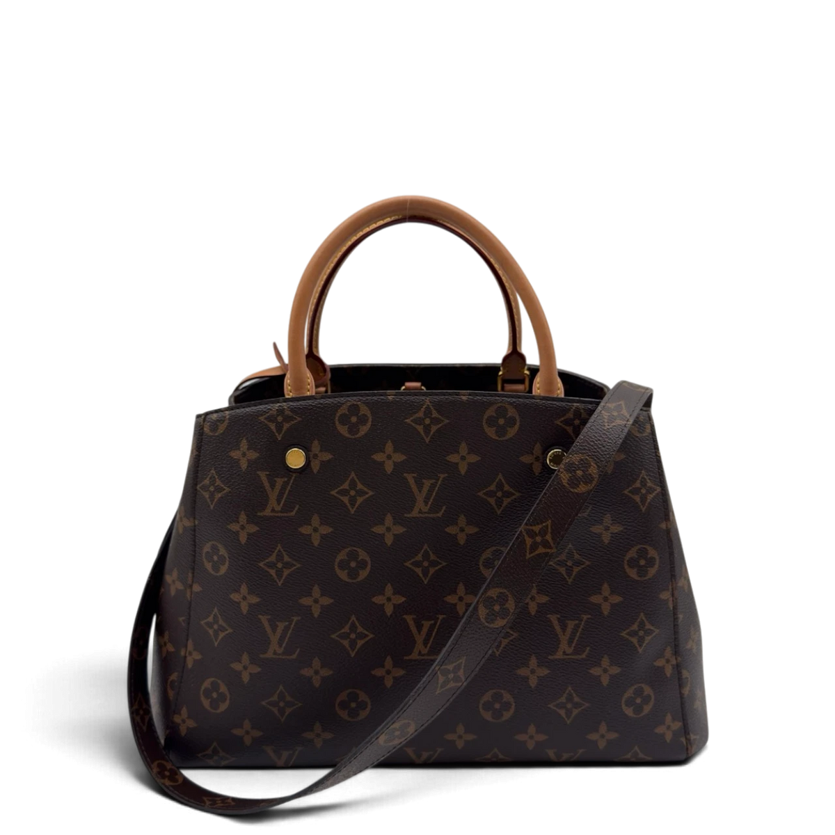 Louis Vuitton Handtasche Montaigne MM mit Schultergurt monogram braun