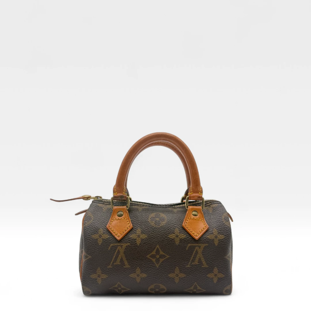 Louis Vuitton Handtasche Nano Speedy braun