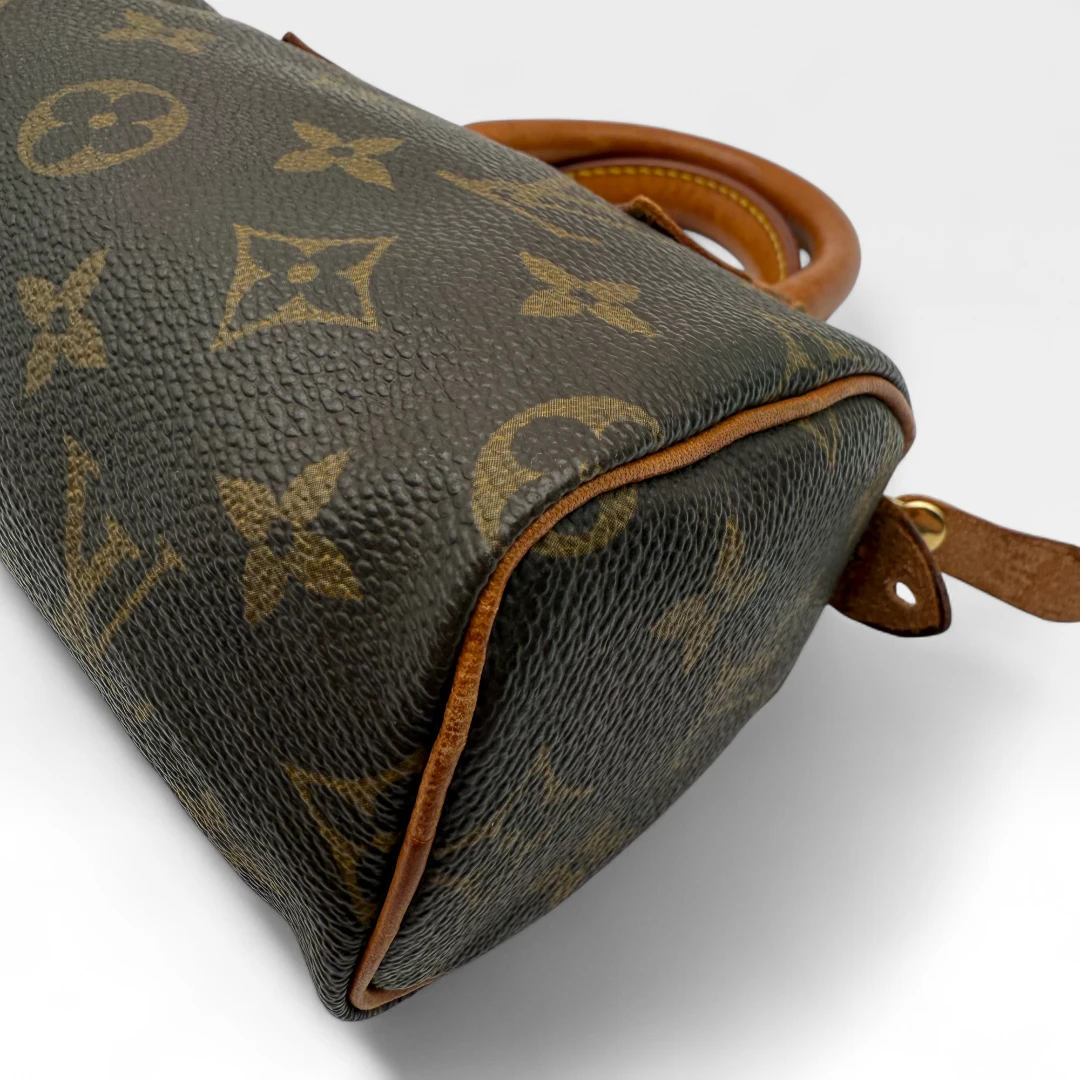 Louis Vuitton Handtasche Nano Speedy braun