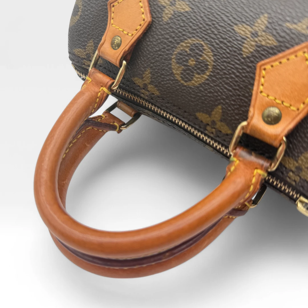 Louis Vuitton Handtasche Nano Speedy braun