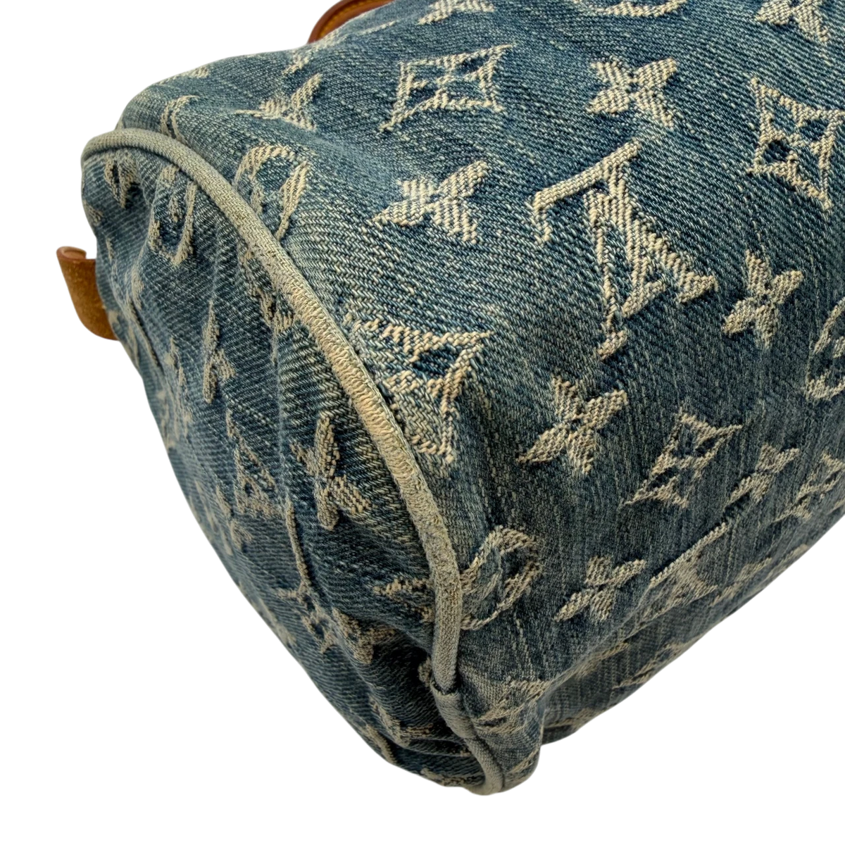 Louis Vuitton Handtasche Neo Speedy Denim monogram blau – Ecken im Detail