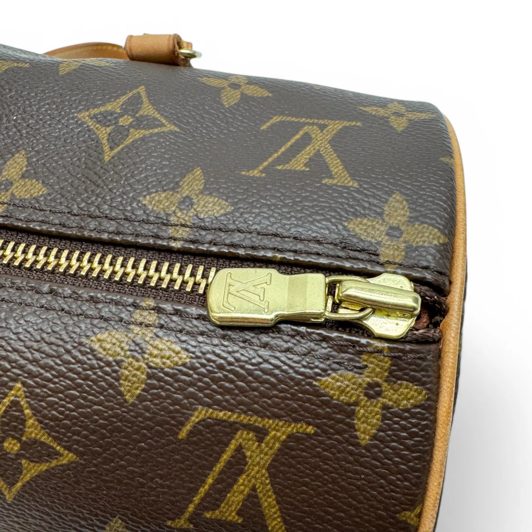 Louis Vuitton handbag Papillon 30 with extra pocket monogram brown