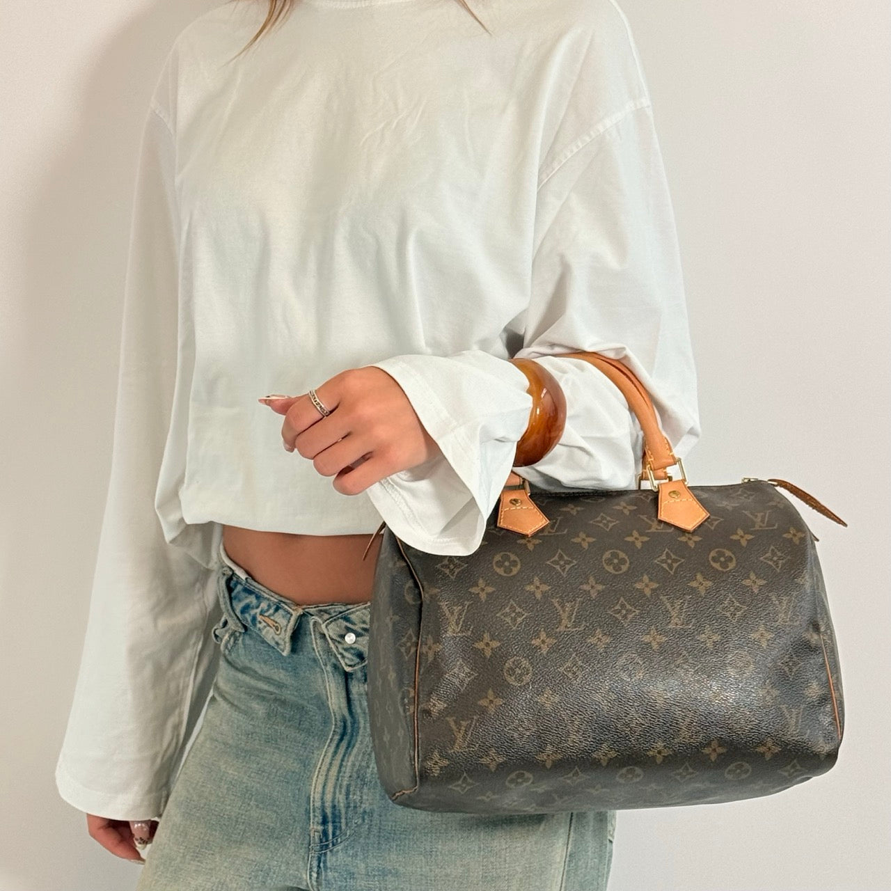 Louis Vuitton Handtasche Speedy 30 monogram braun