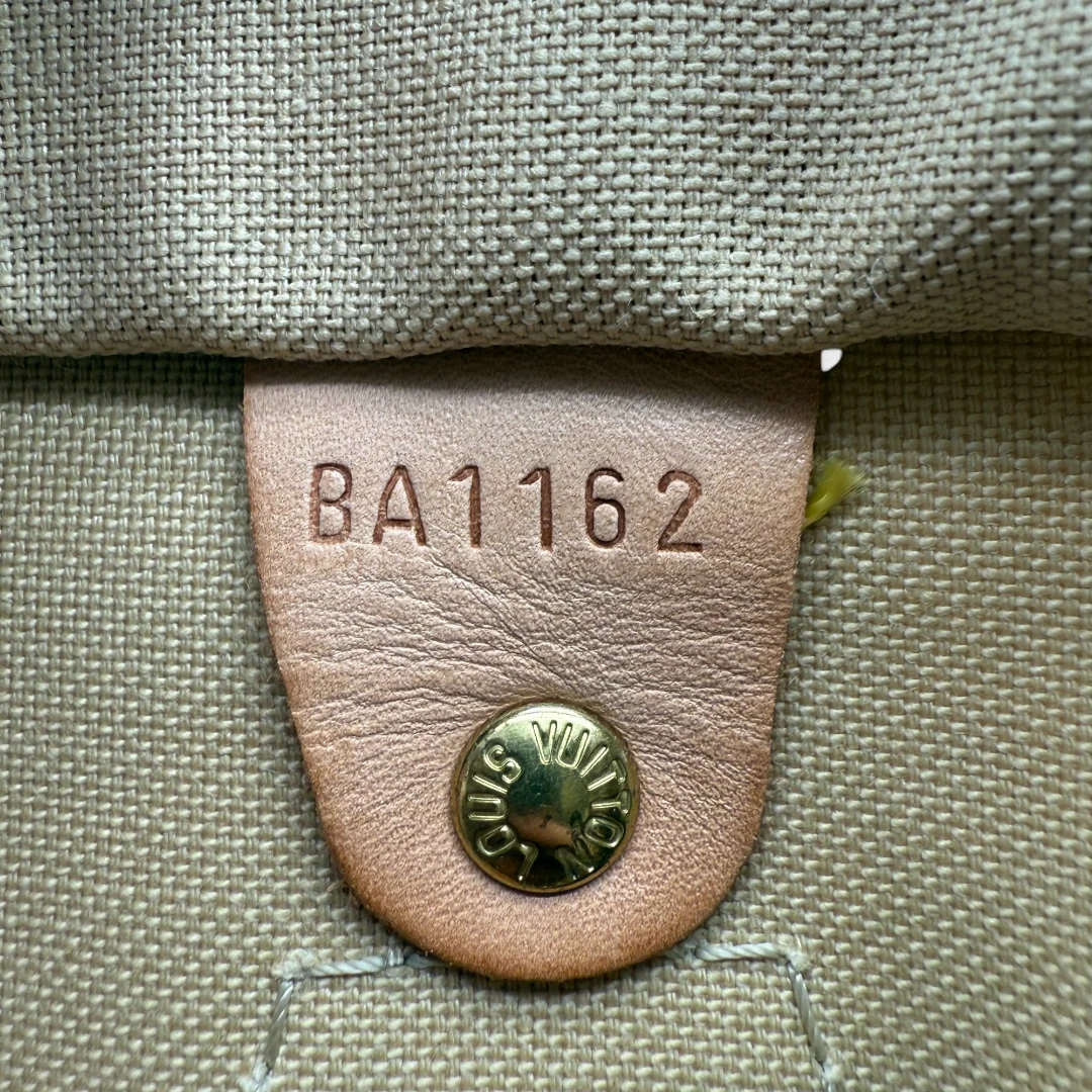 Louis Vuitton Handtasche Speedy 35 Damier Azur weiß