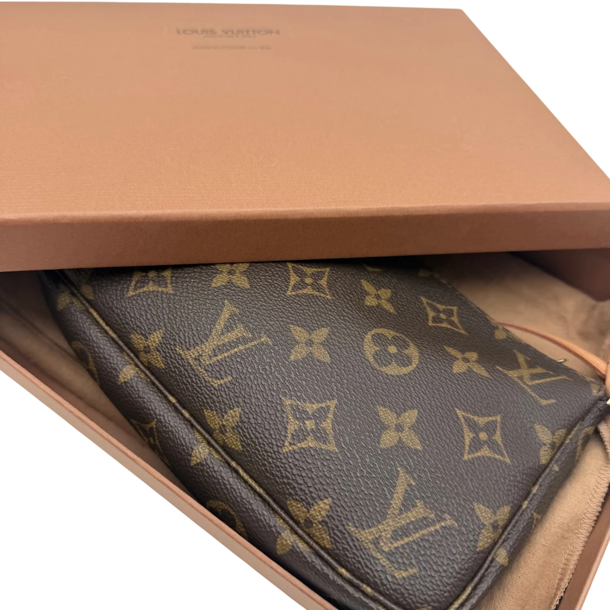 Louis Vuitton Pochette Accessoires monogram braun – mit Originalbox