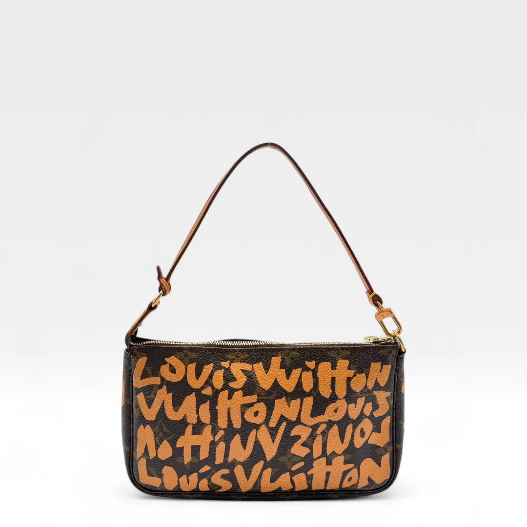 Louis Vuitton Pochette Accessoires Graffiti orange monogram braun