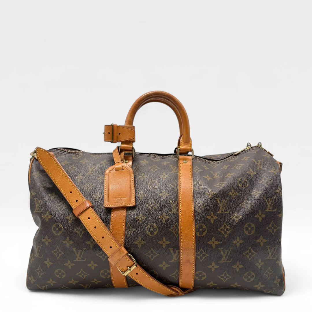 Louis Vuitton Reisetasche Keepall 45 mit Umhängegurt monogram braun