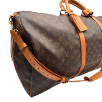 Louis Vuitton Reisetasche Keepall 60 Bandouliére monogram braun