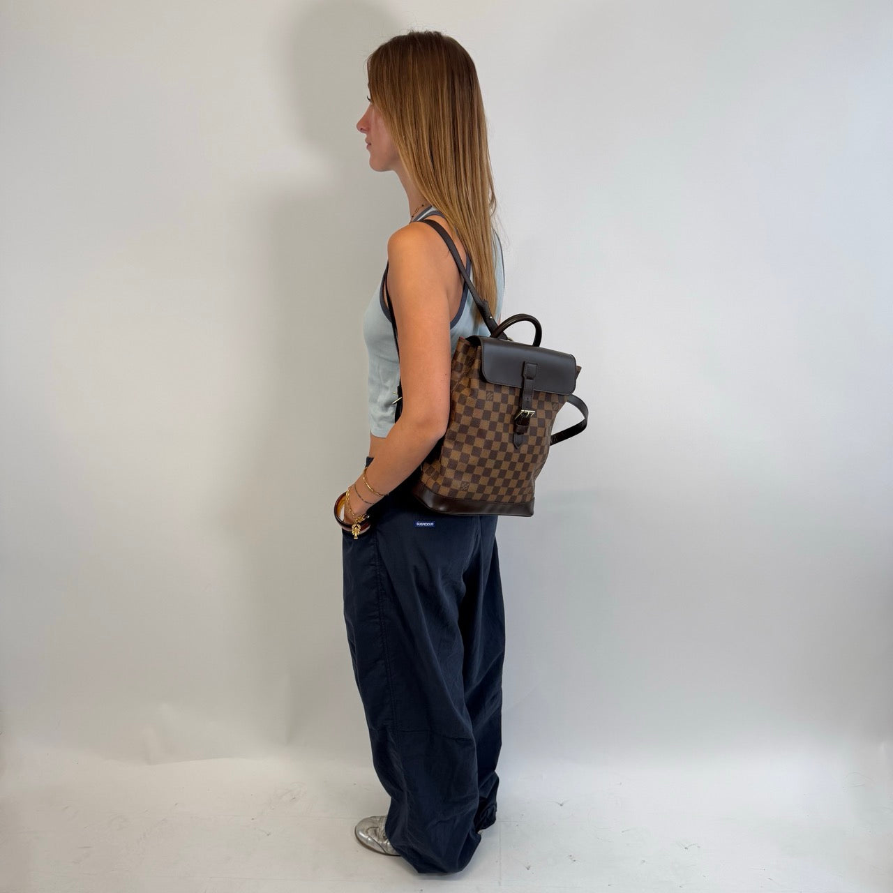 Louis Vuitton Rucksack Soho Damier Ebene braun