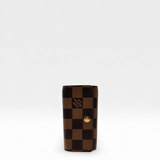 Damier Multicle key case, plain brown
