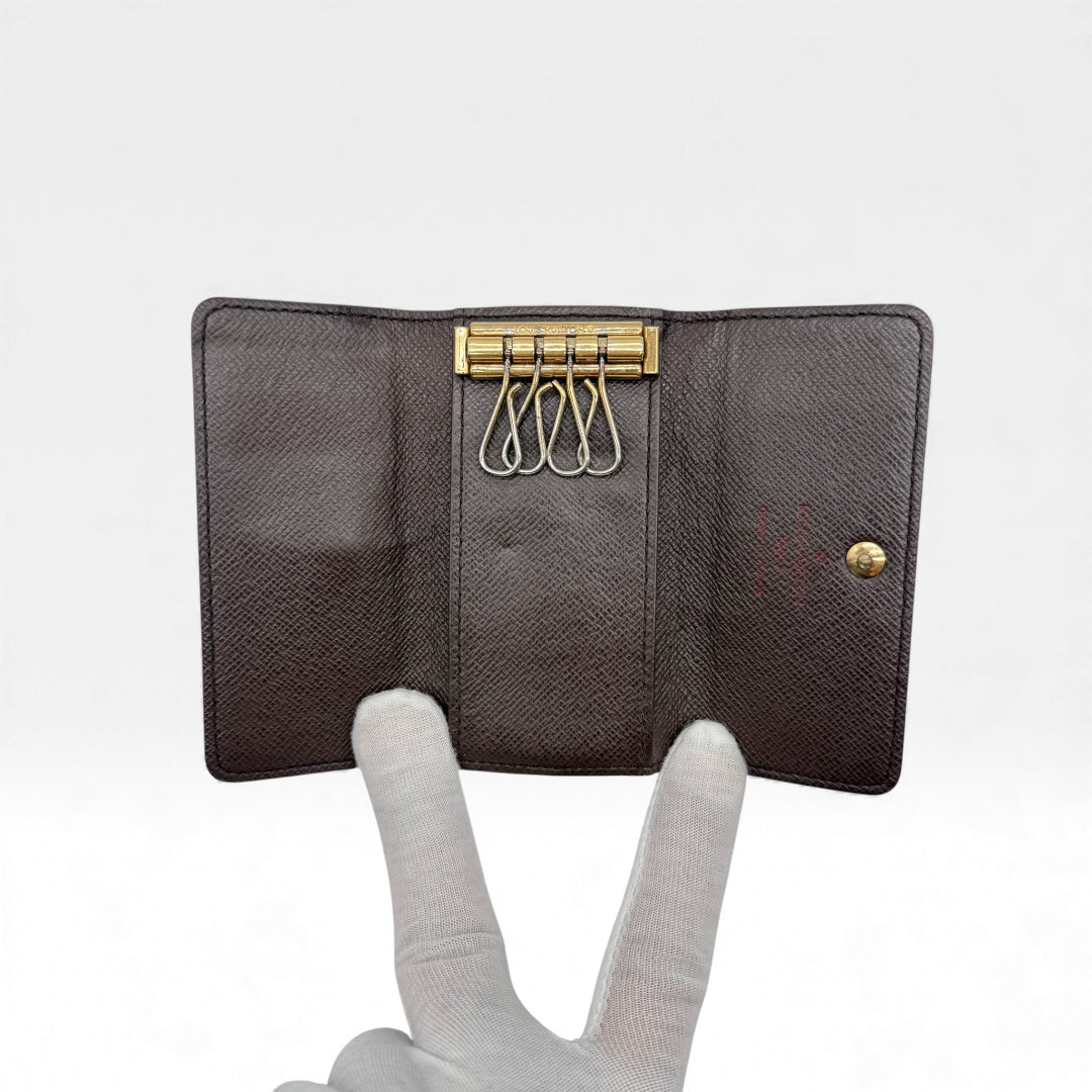 Damier Multicle key case, plain brown