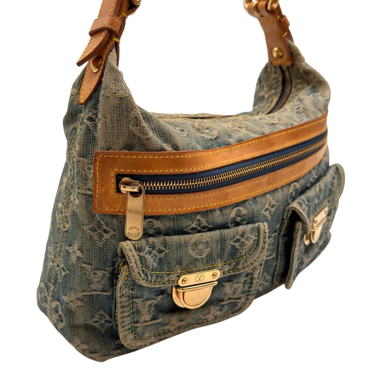 Louis Vuitton Schultertasche Baggy PM monogram blau