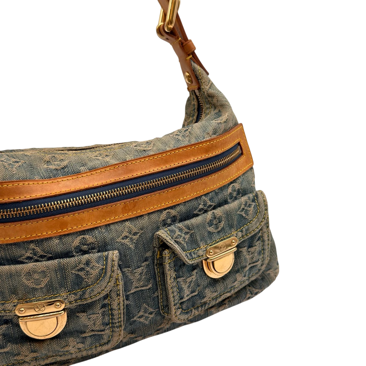 Louis Vuitton Schultertasche Baggy PM monogram blau