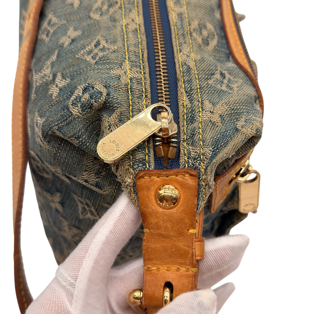 Louis Vuitton Schultertasche Baggy PM monogram blau