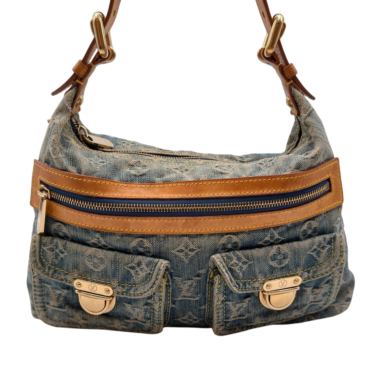 Louis Vuitton Schultertasche Baggy PM monogram blau