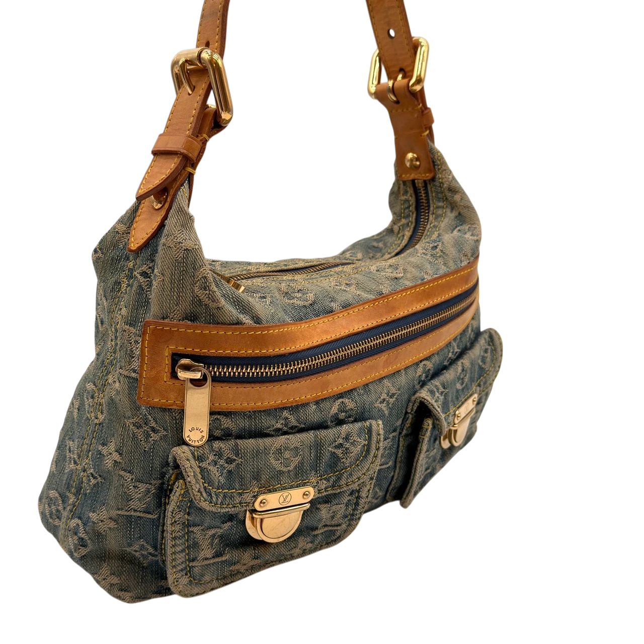 Louis Vuitton Schultertasche Baggy PM monogram blau