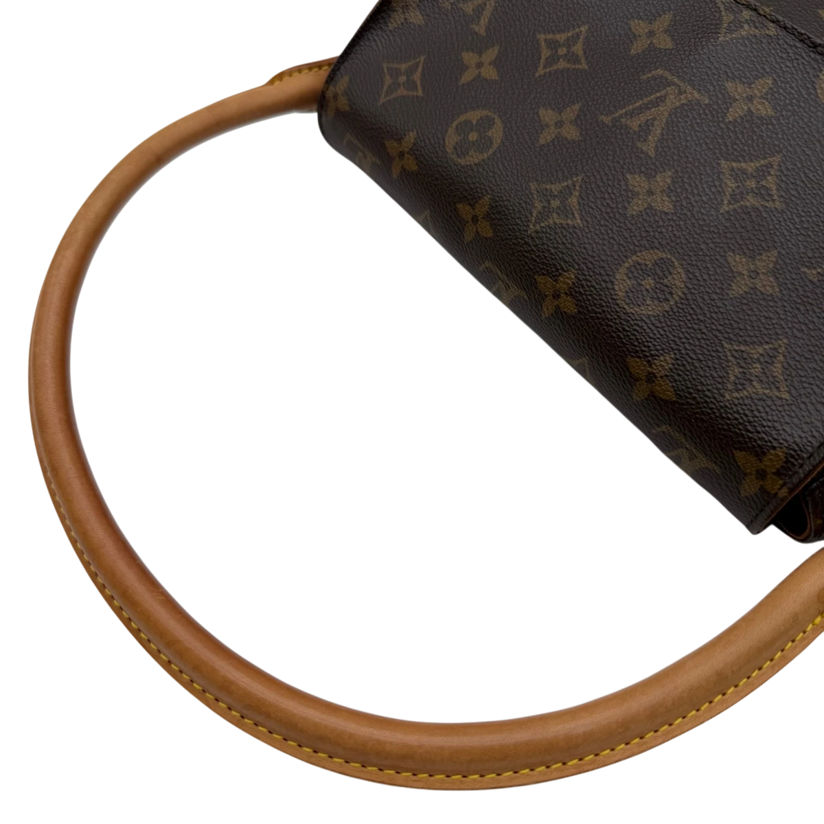 Louis Vuitton Schultertasche Mini Looping monogram braun – Henkel im Detail