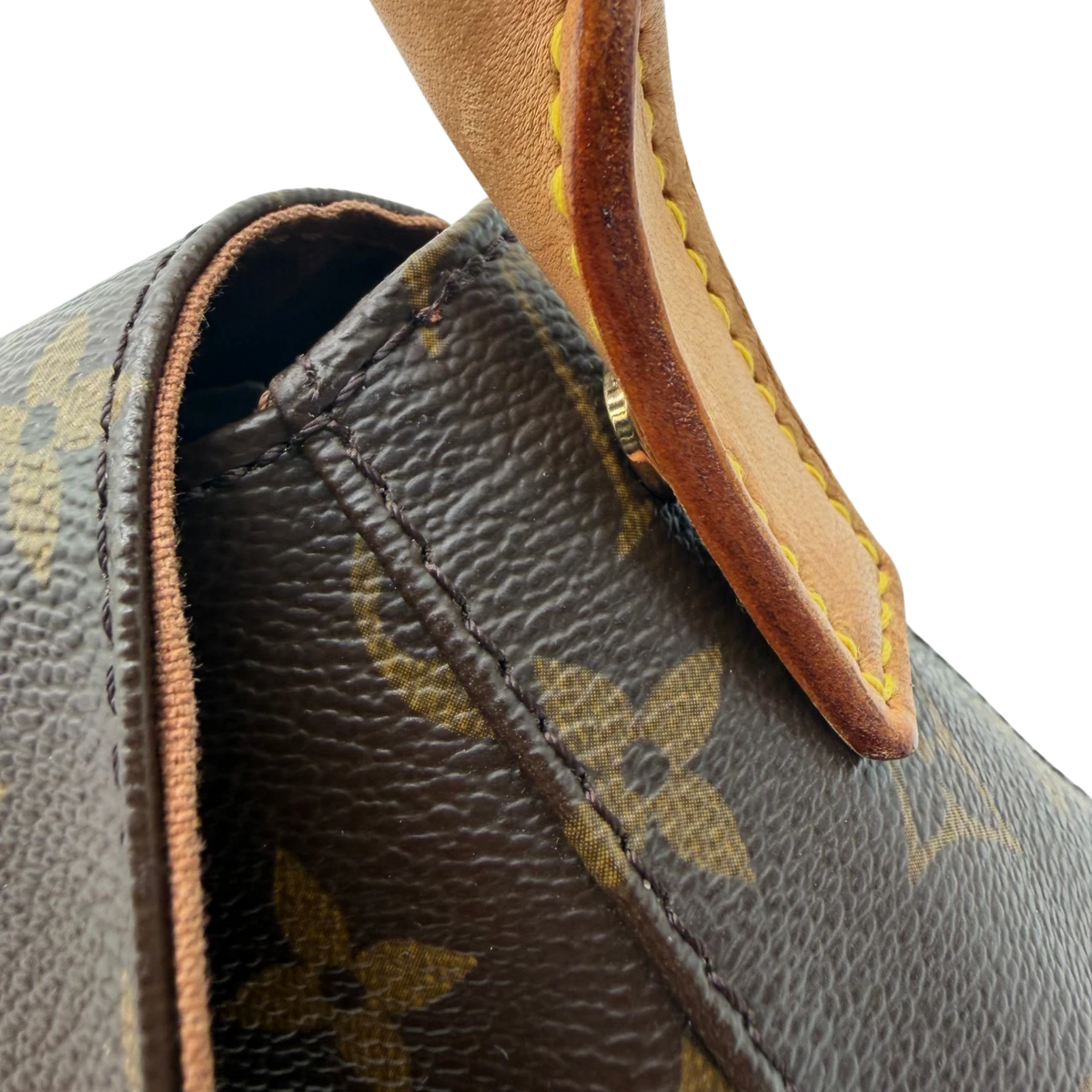 Louis Vuitton Schultertasche Mini Looping monogram braun – Detailansicht