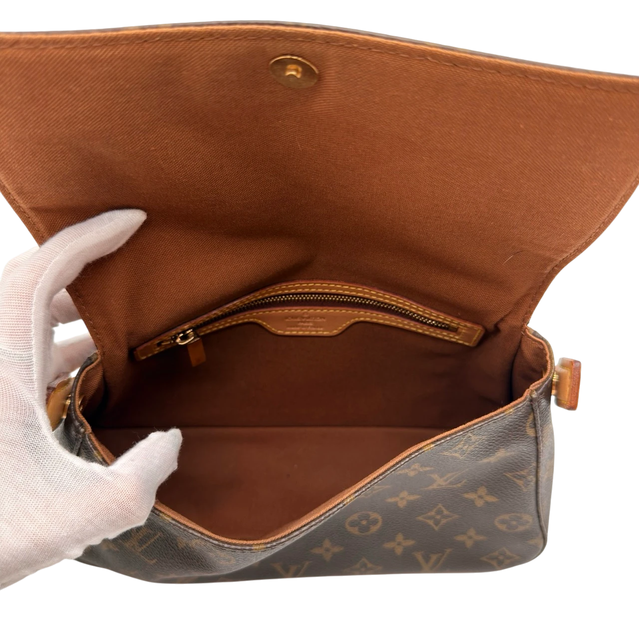 Louis Vuitton Schultertasche Mini Looping monogram braun