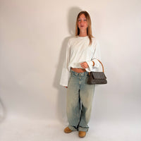Louis Vuitton Schultertasche Mini Looping monogram braun